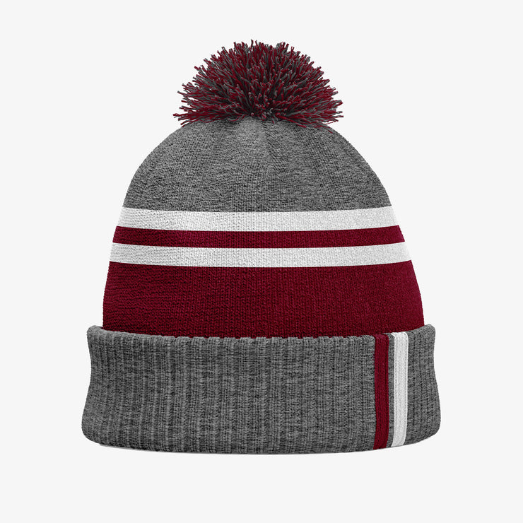 KCS Champion Beanie Hat - Dark Grey / Maroon / White