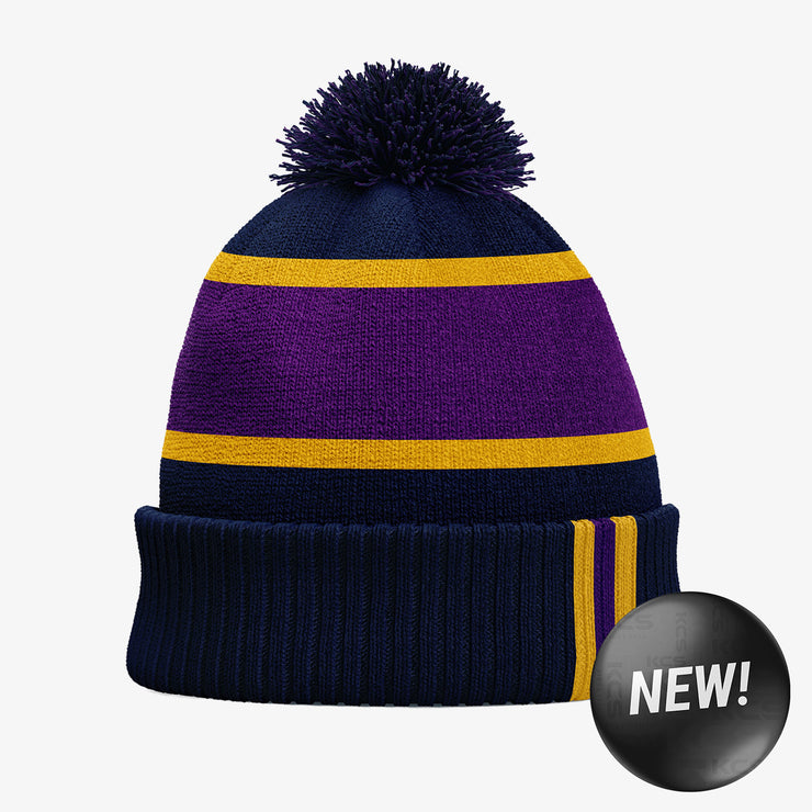 KCS Champion Beanie Hat - Navy / Purple / Gold