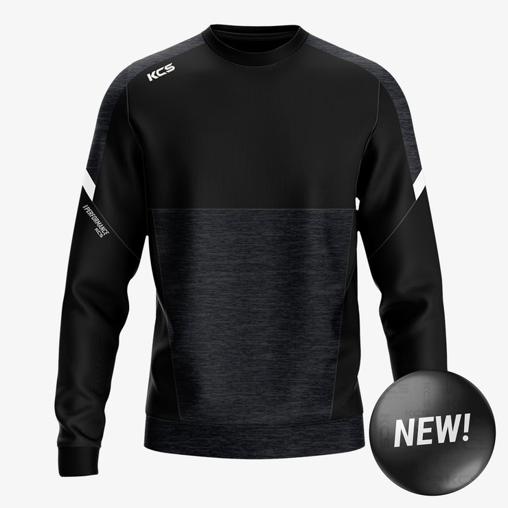 KCS Helios Crew Neck Top Black/Black/White