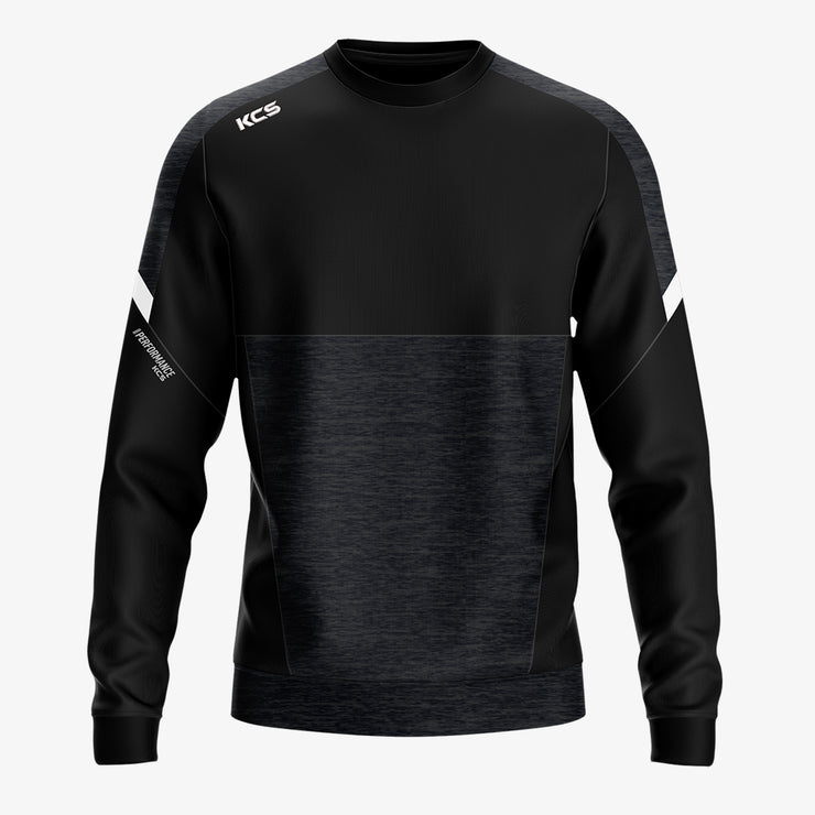 KCS Helios Crew Neck Top Black/Black/White