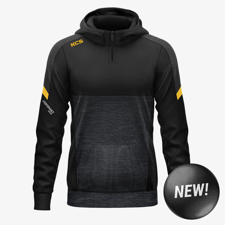 KCS Helios Half Zip Hoodie Black/Gold
