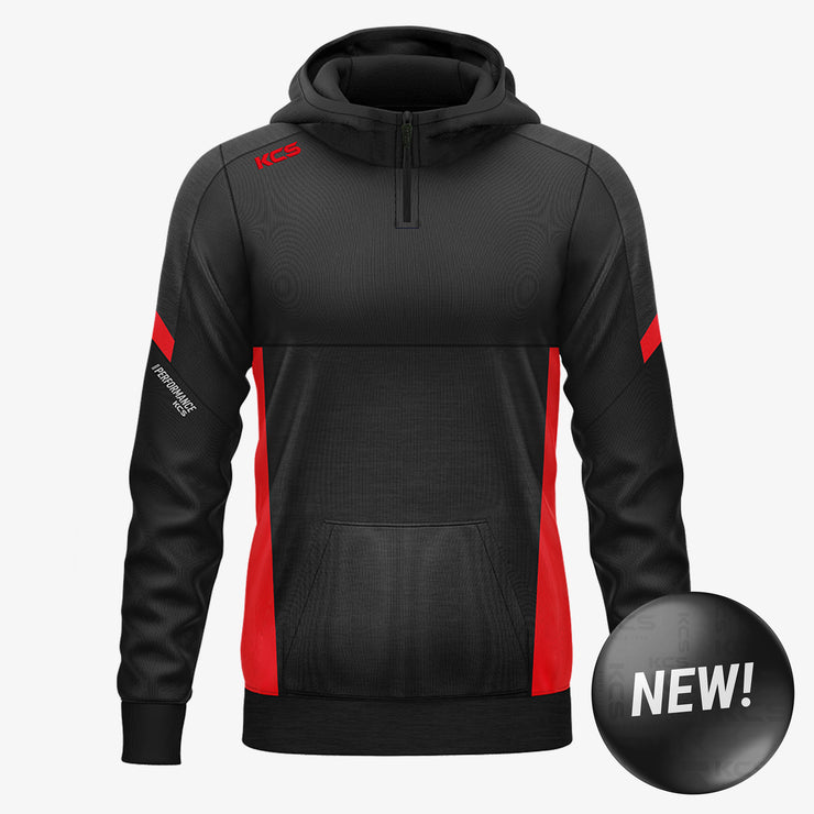 KCS Helios Half Zip Hoodie Black/Red