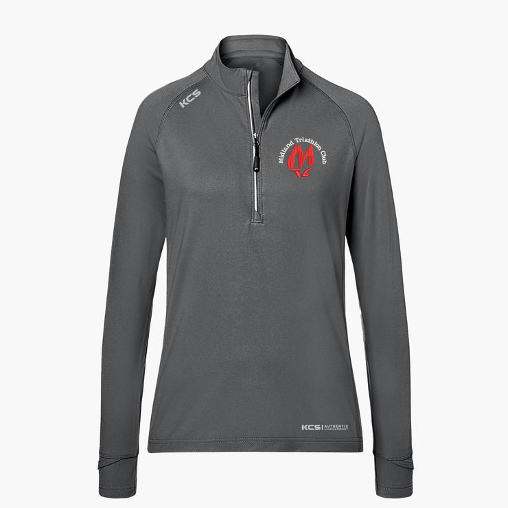 Midland Triathlon Club KCS Ladies Core Club Half Zip - Carbon