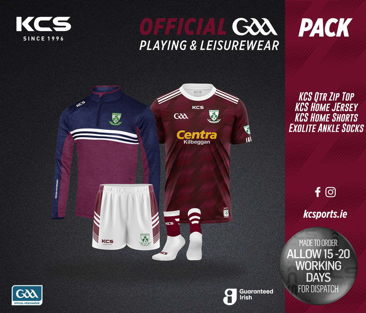 Kilbeggan Shamrocks GAA Home Club Pack + Qtr Zip - Adults