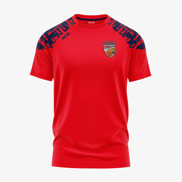 Killarney Cougars Basketball KCS Apollo Tee Red/Navy