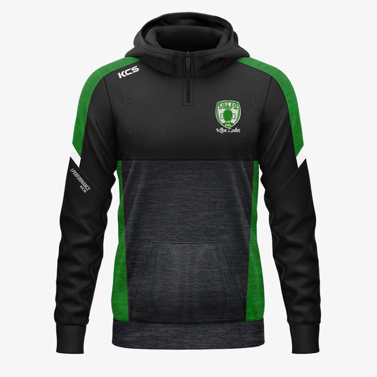 Killoe Ladies Football Club KCS Helios Half Zip Hoodie Black/Green/White