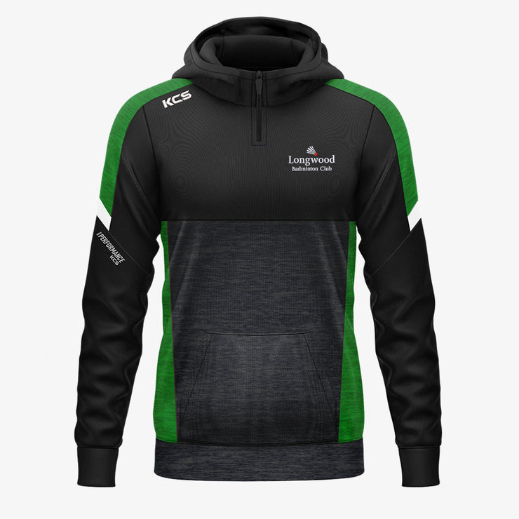Longwood Badminton Club KCS Helios Half Zip Hoodie Black/Green/White