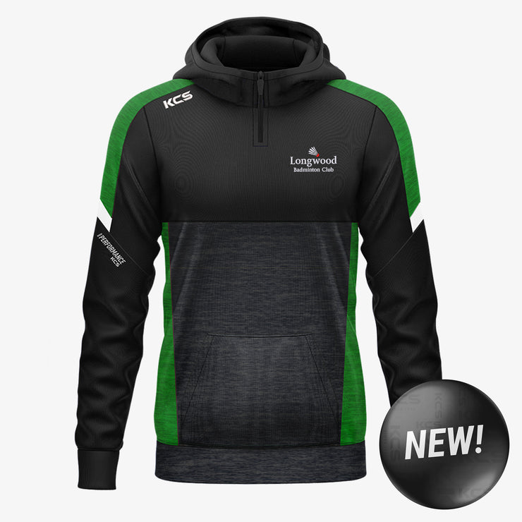 Longwood Badminton Club KCS Helios Half Zip Hoodie Black/Green/White