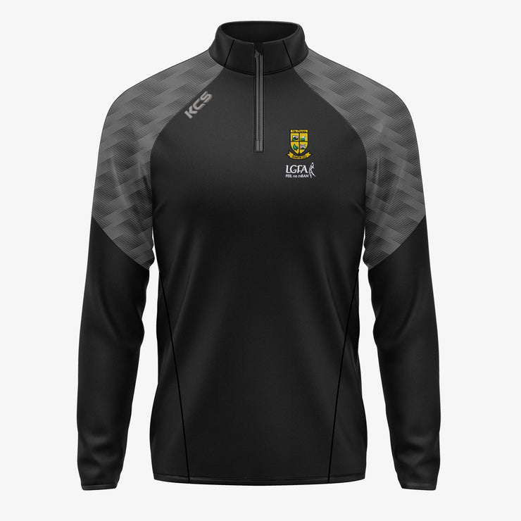 The Downs Ladies KCS Luna Quarter Zip Top Black/Graphite