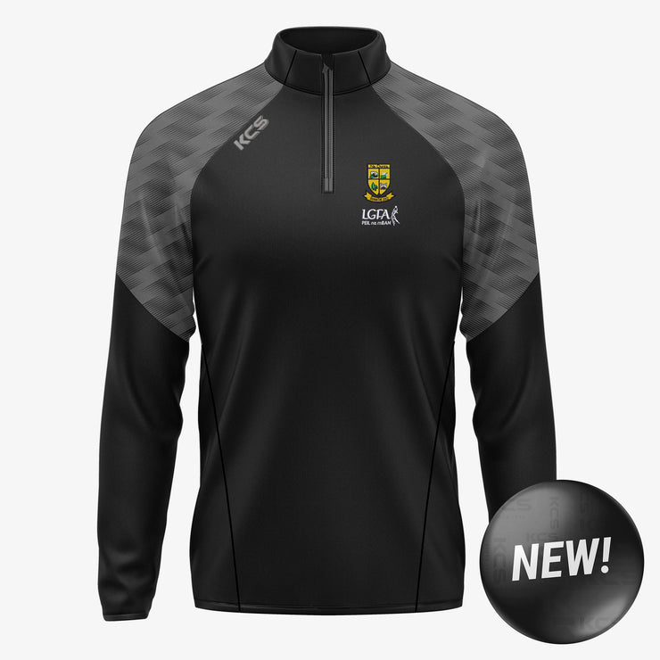 The Downs Ladies KCS Luna Quarter Zip Top Black/Graphite