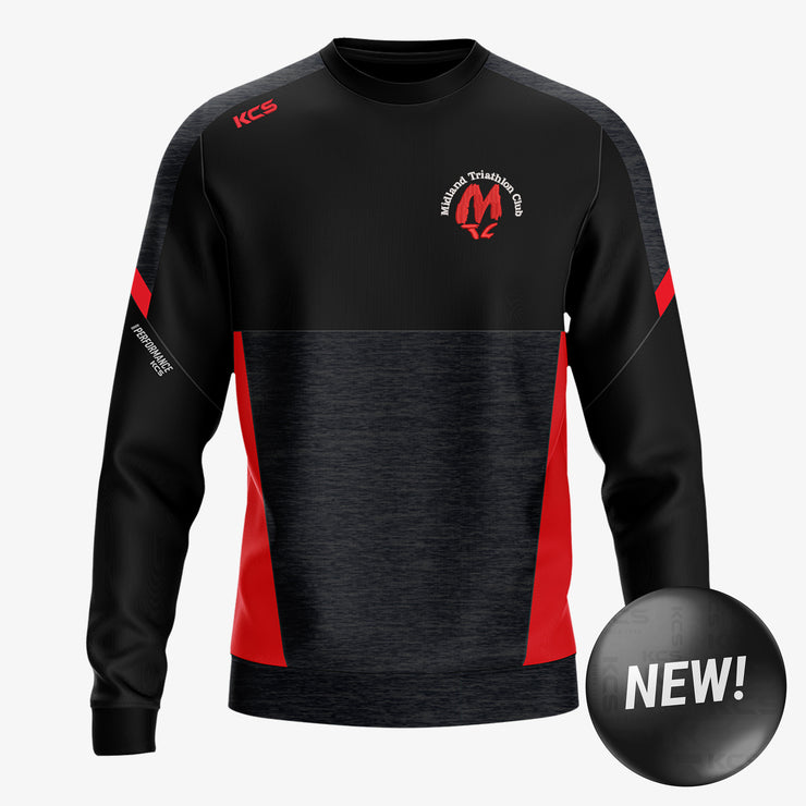Midland Triathlon Club KCS Helios Crew Neck Top Black/Red
