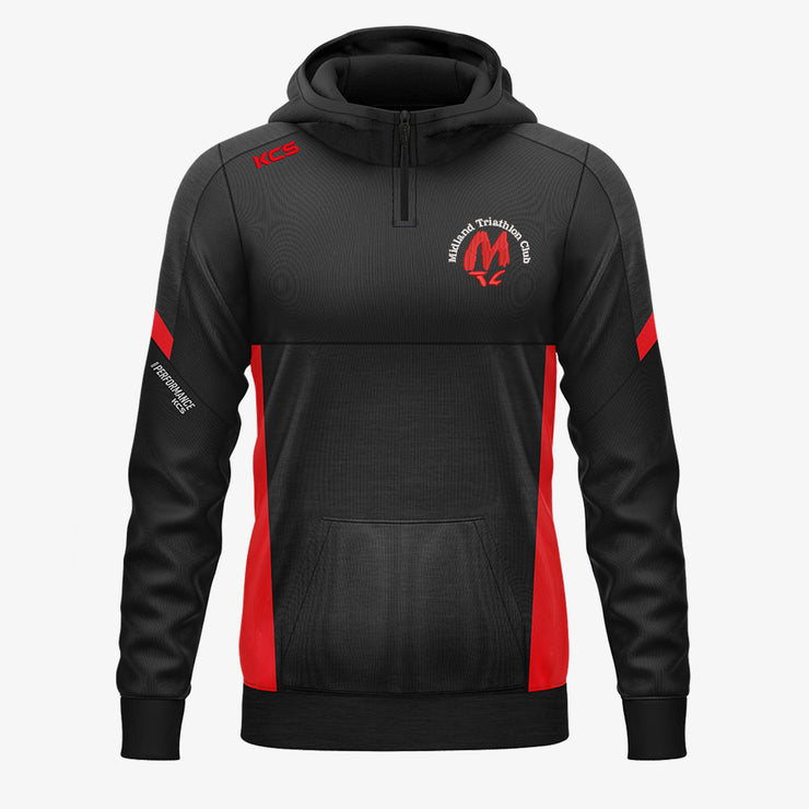 Midland Triathlon Club KCS Helios Half Zip Hoodie Black/Red