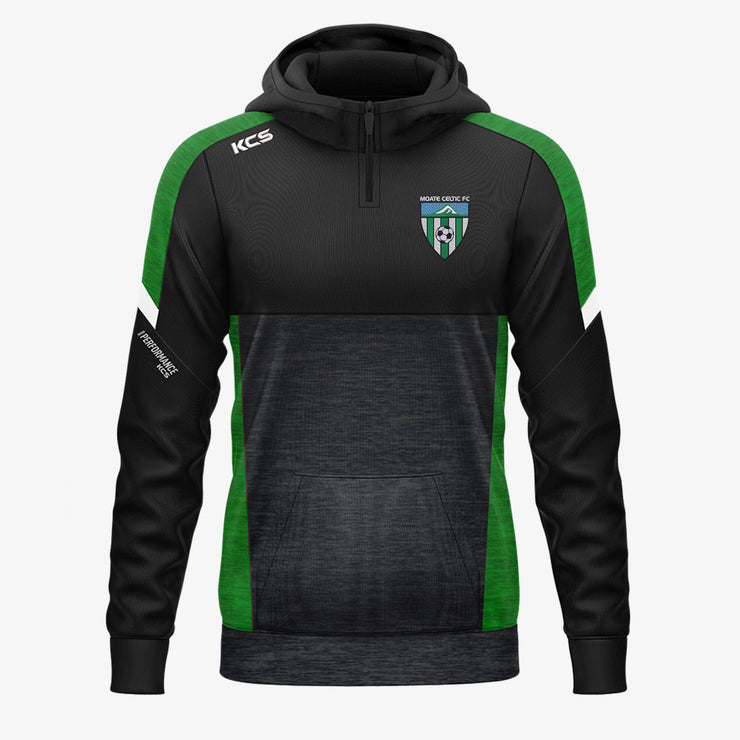 Moate Celtic FC KCS Helios Half Zip Hoodie Black/Green/White