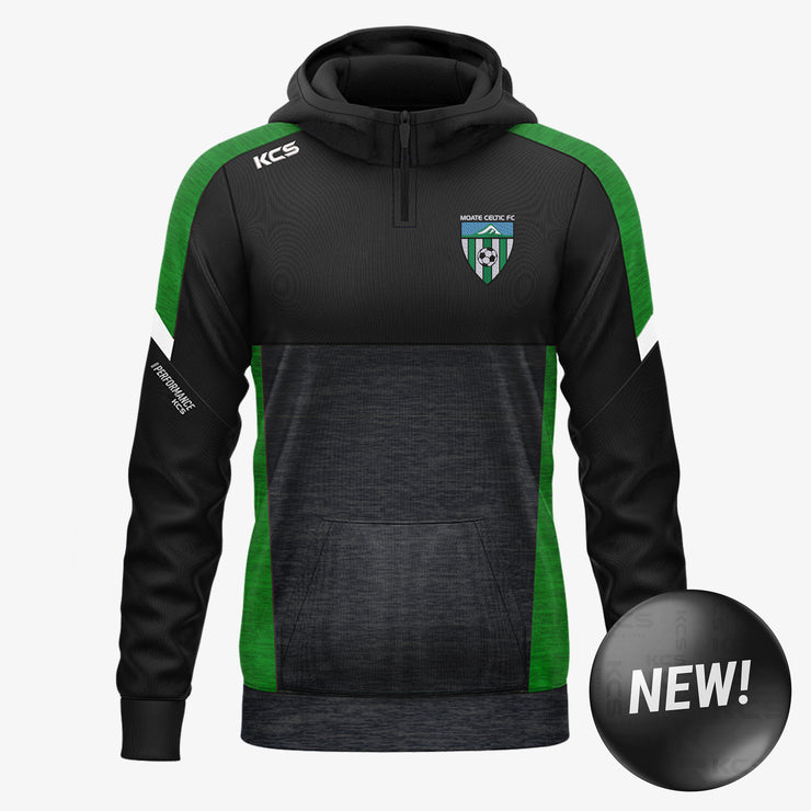 Moate Celtic FC KCS Helios Half Zip Hoodie Black/Green/White