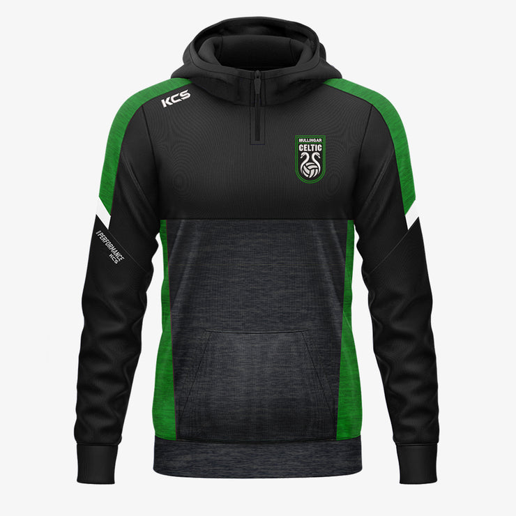 Mullingar Celtic FC KCS Helios Half Zip Hoodie Black/Green/White