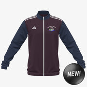 Mullingar Cricket Club Adidas Club Anthem Zip Navy/Maroon/White