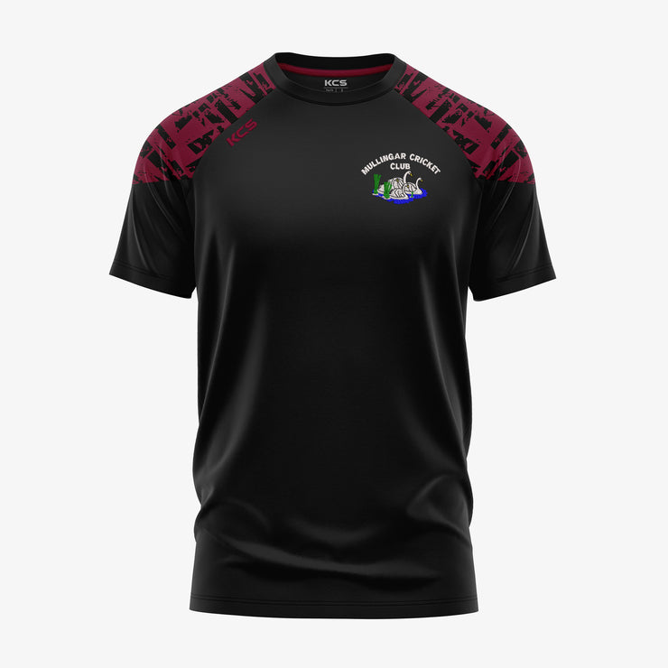 Mullingar Cricket Club KCS Apollo Tee Black/Maroon
