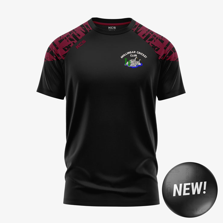 Mullingar Cricket Club KCS Apollo Tee Black/Maroon