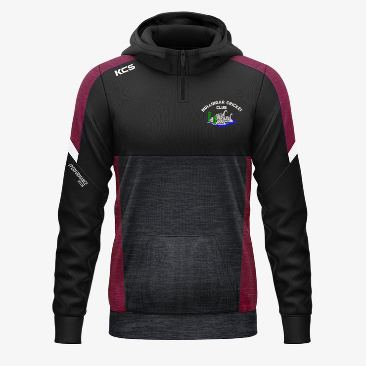 Mullingar Cricket Club KCS Helios Half Zip Hoodie Black/Maroon/White