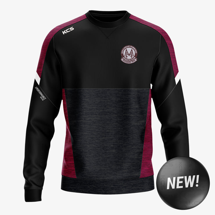Mullingar Harriers KCS Helios Crew Neck Top Black/Maroon/White