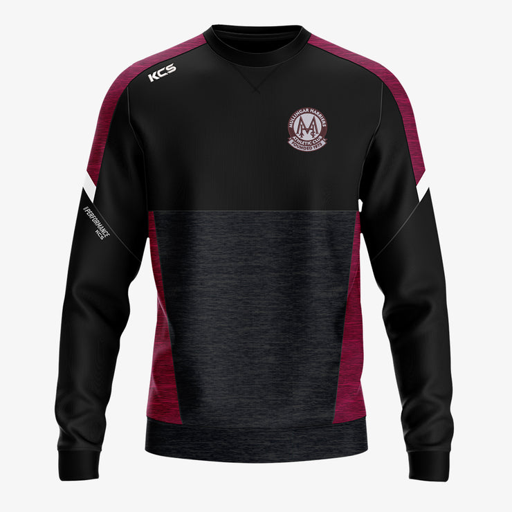 Mullingar Harriers KCS Helios Crew Neck Top Black/Maroon/White