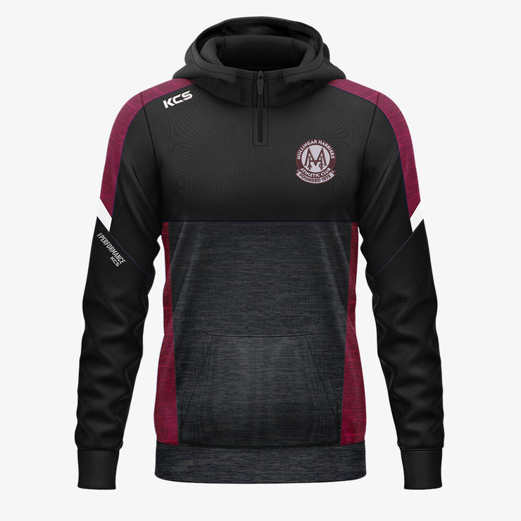 Mullingar Harriers KCS Helios Half Zip Hoodie Black/Maroon/White