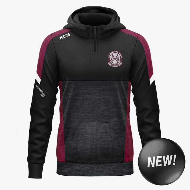 Mullingar Harriers KCS Helios Half Zip Hoodie Black/Maroon/White