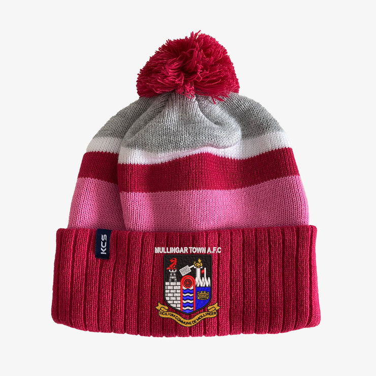 Mullingar Town AFC KCS Porto Beanie - Pink, Grey