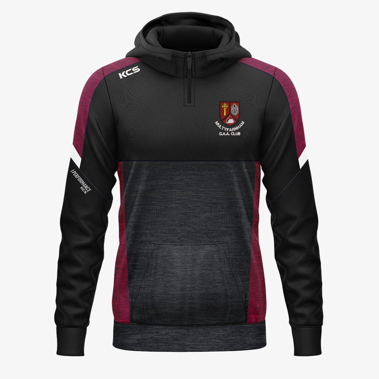 Multyfarnham GAA KCS Helios Half Zip Hoodie Black/Maroon/White