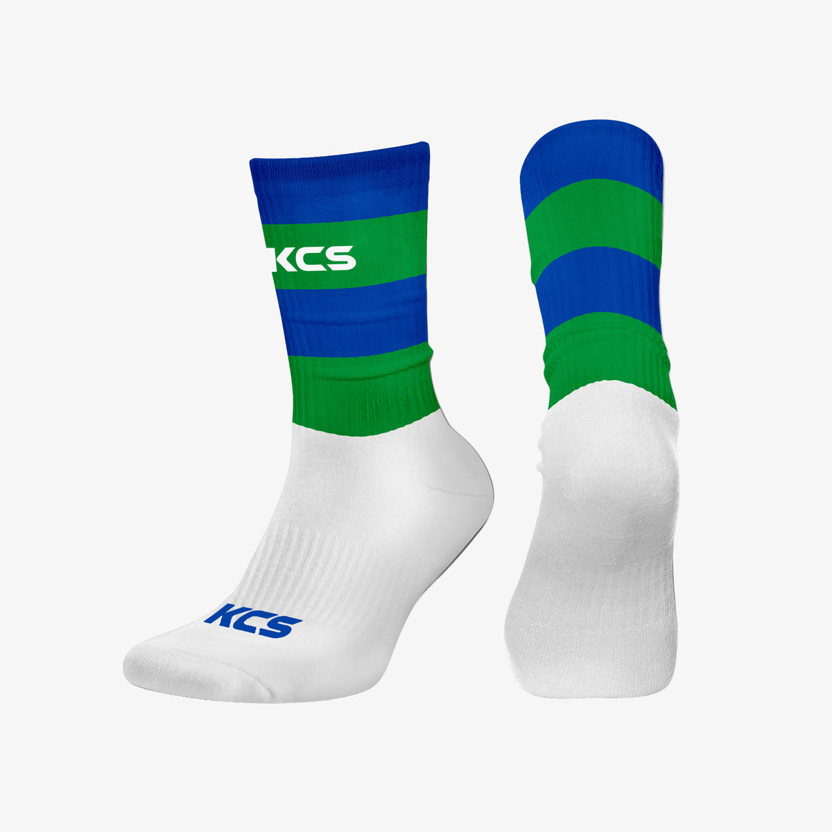 Meath Socks The Saints Hurling Club Meath KCS Hoop Socks - White / Green / Royal