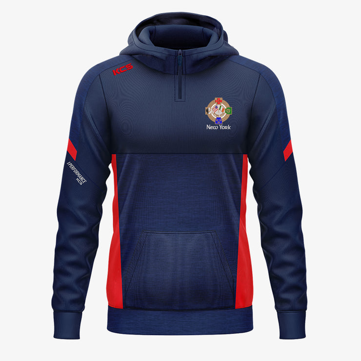 New York GAA KCS Helios Half Zip Hoodie Navy/Red