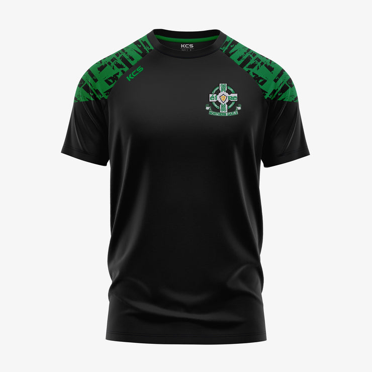 Northern Gaels GFC Longford KCS Apollo Tee Black/Green