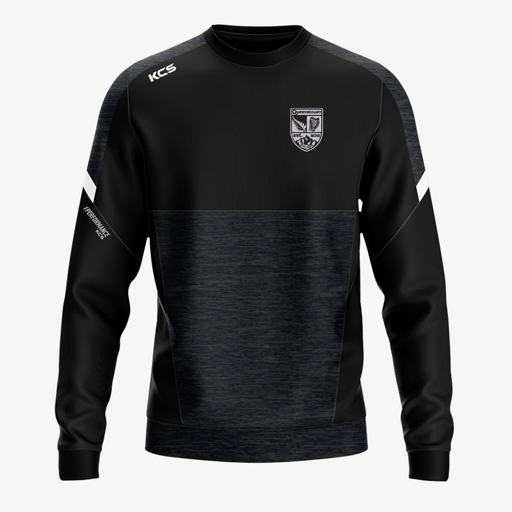Queenstown Gaels KCS Helios Crew Neck Top - Black / Black / White