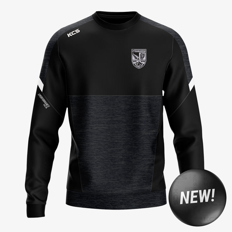 Queenstown Gaels KCS Helios Crew Neck Top - Black / Black / White