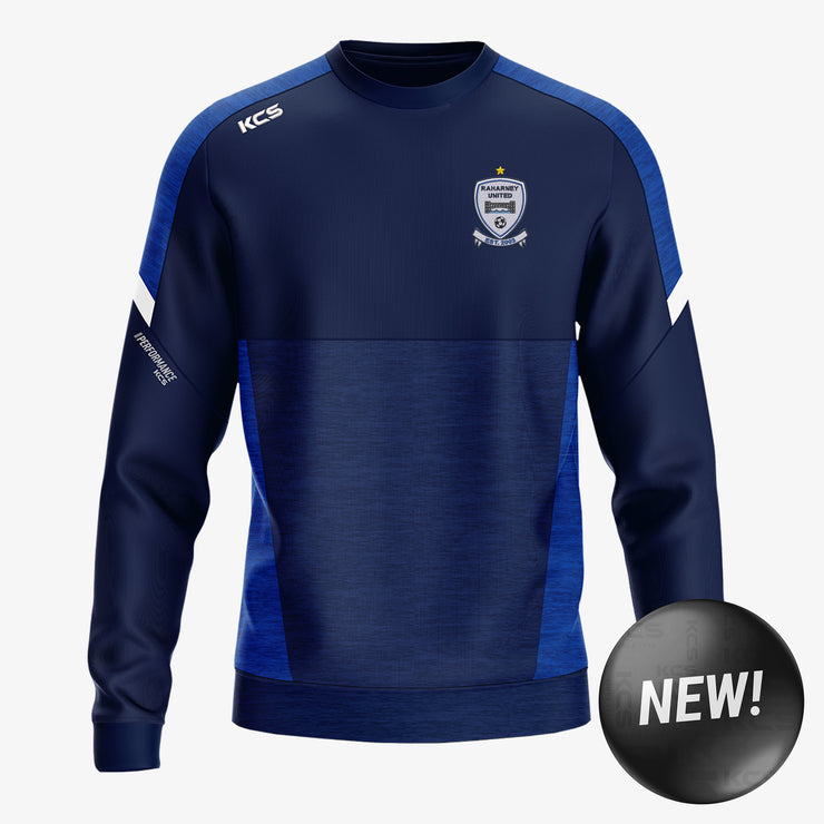 Raharney United KCS Helios Crew Neck Top - Navy / Royal / White