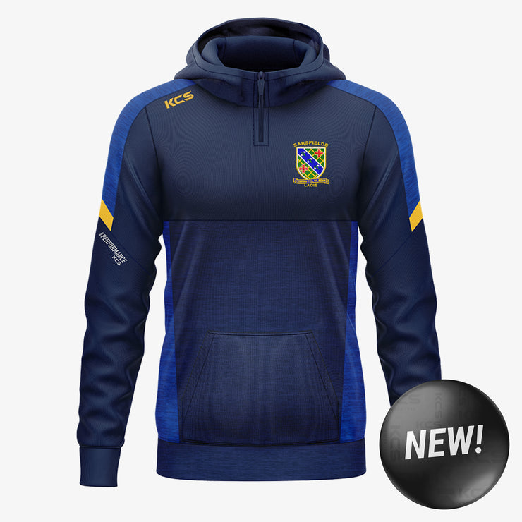 Sarsfields Ladies KCS Helios Half Zip Hoodie Navy/Royal/Gold