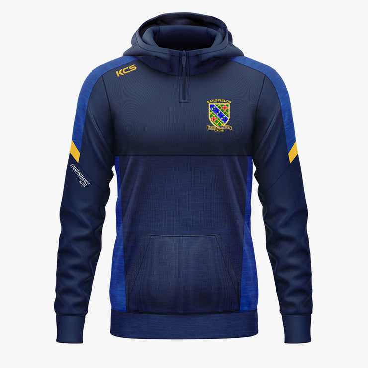 Sarsfields Ladies KCS Helios Half Zip Hoodie Navy/Royal/Gold