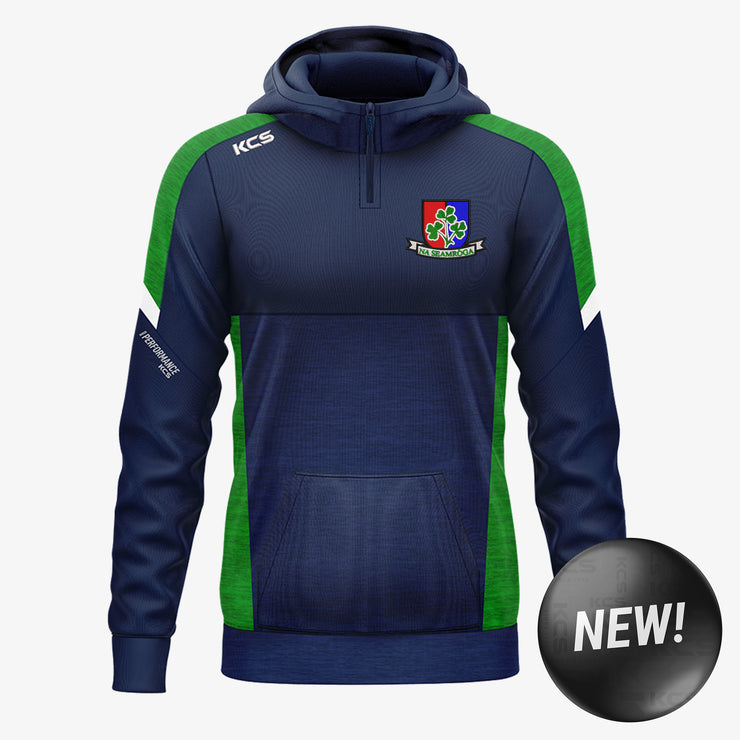 Shamrocks GAA Offaly KCS Helios Half Zip Hoodie Navy/Green/White