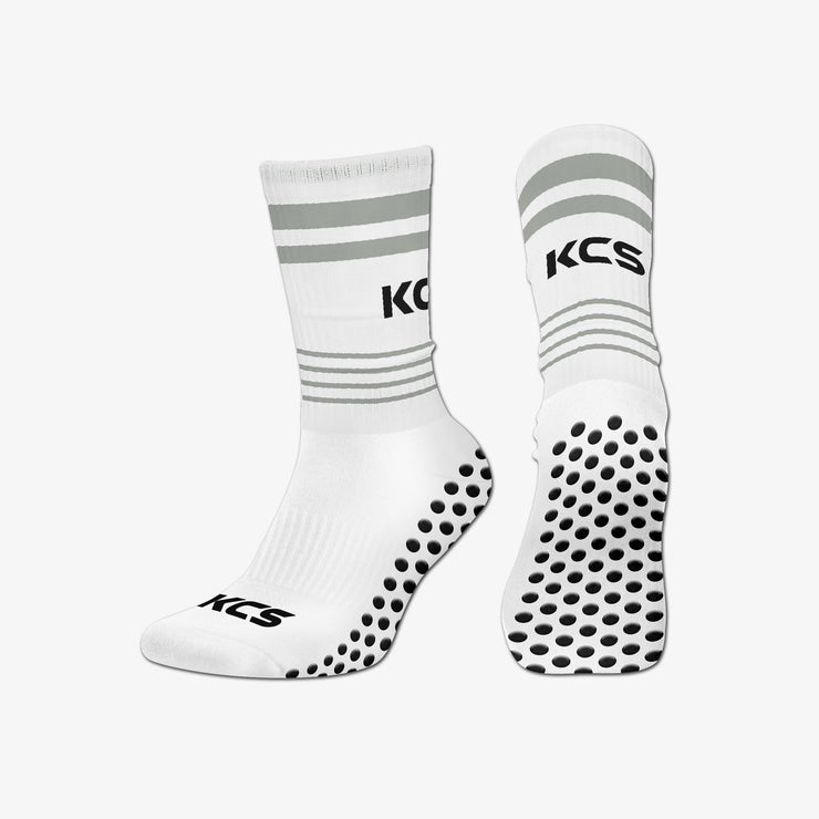 KCS SideStepz Grip Socks (WHITE/GREY)