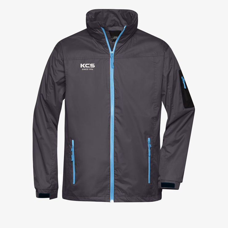 KCS Sideline Jacket - Carbon/Sky Blue