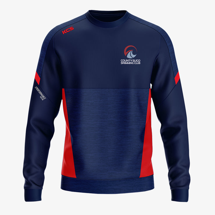Sligo Swim Club KCS Helios Crew Neck Top Navy/Red