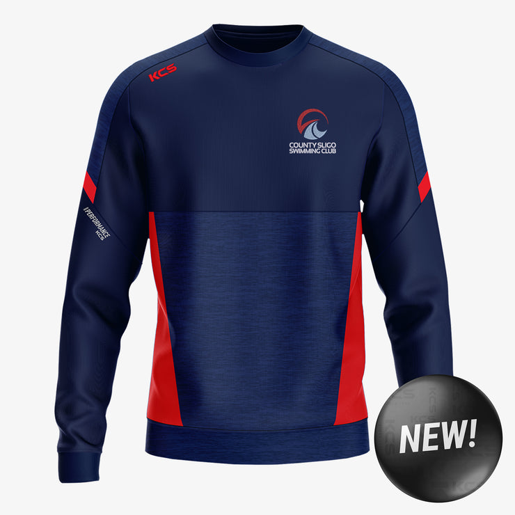 Sligo Swim Club KCS Helios Crew Neck Top Navy/Red