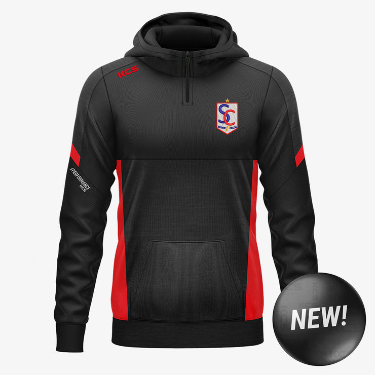 Spink Celtic FC KCS Helios Half Zip Hoodie Black/Red