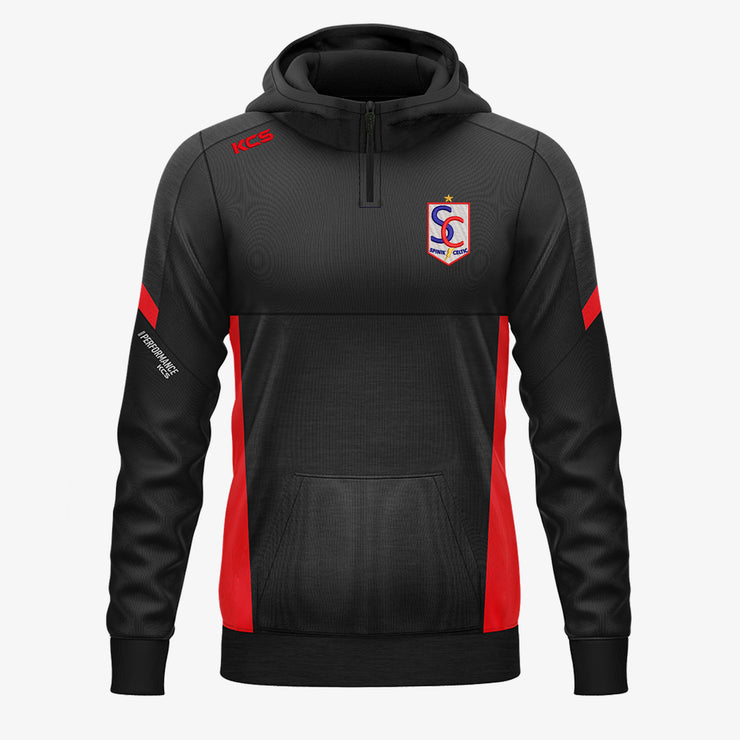 Spink Celtic FC KCS Helios Half Zip Hoodie Black/Red