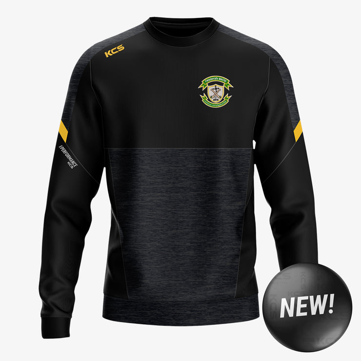 St. Brigids Camogie Club Westmeath KCS Helios Crew Neck Top Black/Black/Gold
