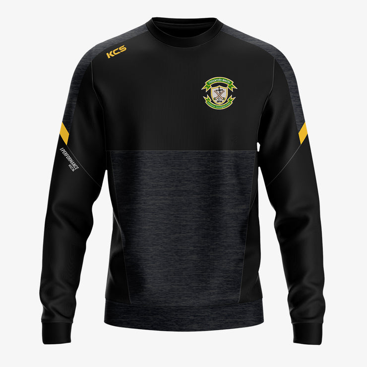 St. Brigids Camogie Club Westmeath KCS Helios Crew Neck Top Black/Black/Gold