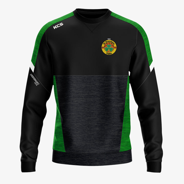 St Brendan’s Basketball Club KCS Helios Crew Neck Top - Black / Green / White
