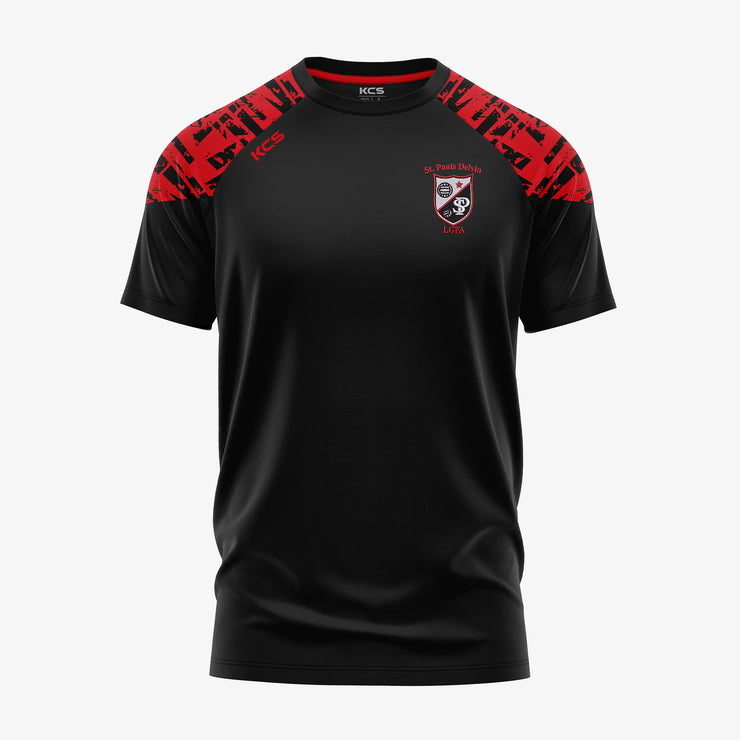 St Pauls Delvin LGFA KCS Apollo Tee Black/Red