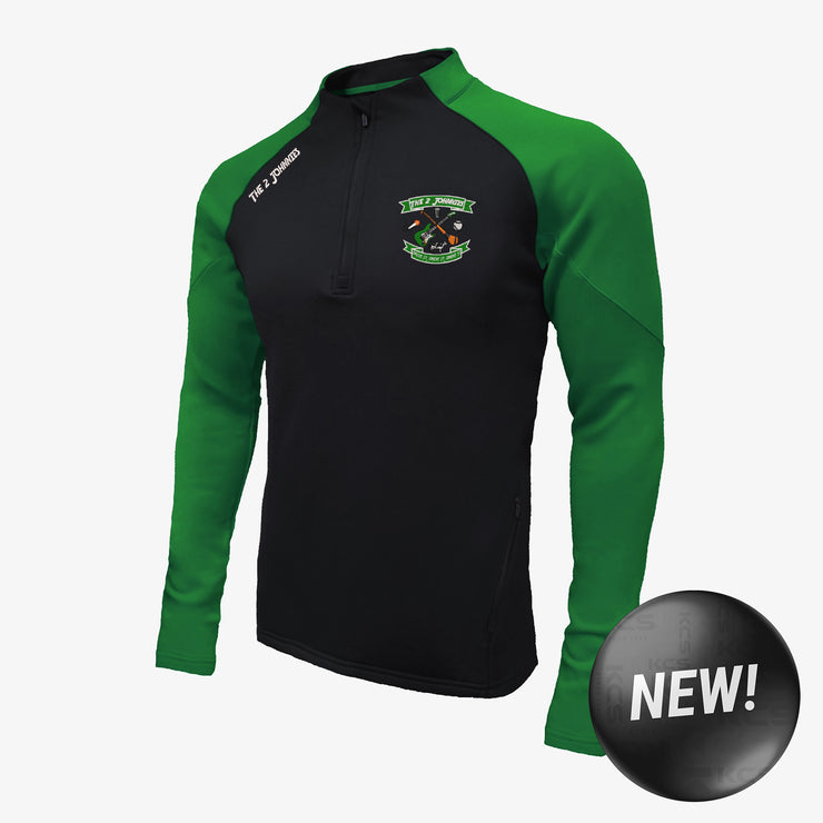 The 2 Johnnies KCS Soul Quarter Zip Top Black/Green