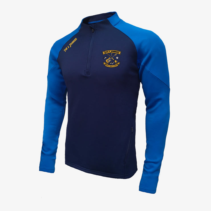 The 2 Johnnies KCS Soul Quarter Zip Top Navy/Royal Blue